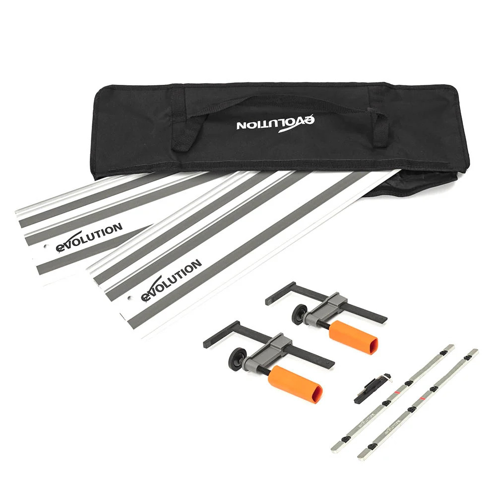 Evolution ST1400-G2 Universal Saw Track Kit, 2x 700mm Tracks, Connectors, Clamps & Bag