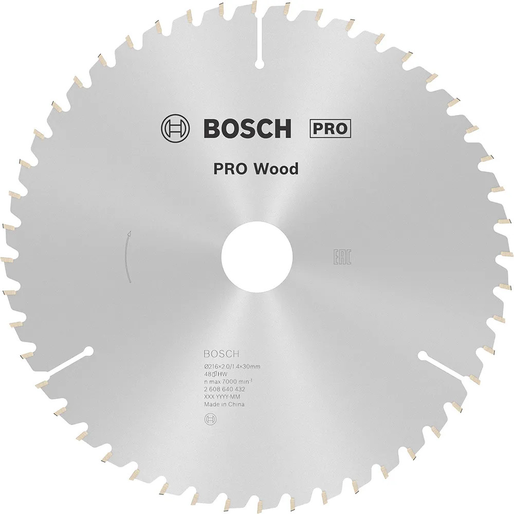 Bosch PRO Optiline 216 x 30mm 48T Wood Circular Saw Blade