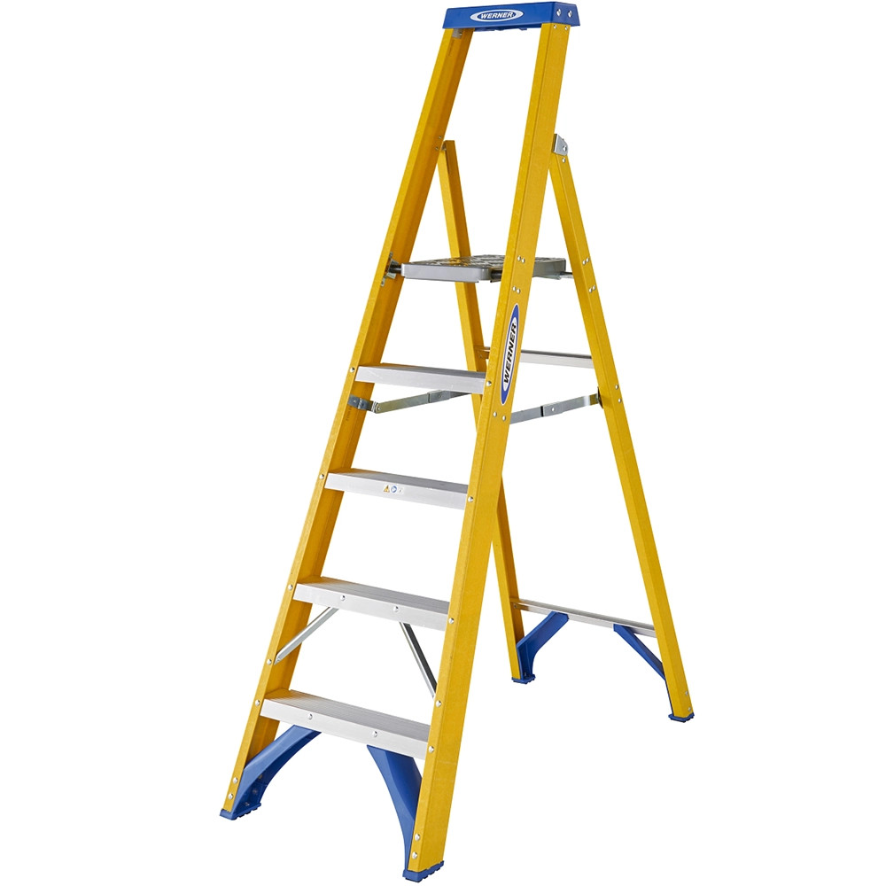 Werner 717 Series 5 Tread Fibreglass Platform Stepladder