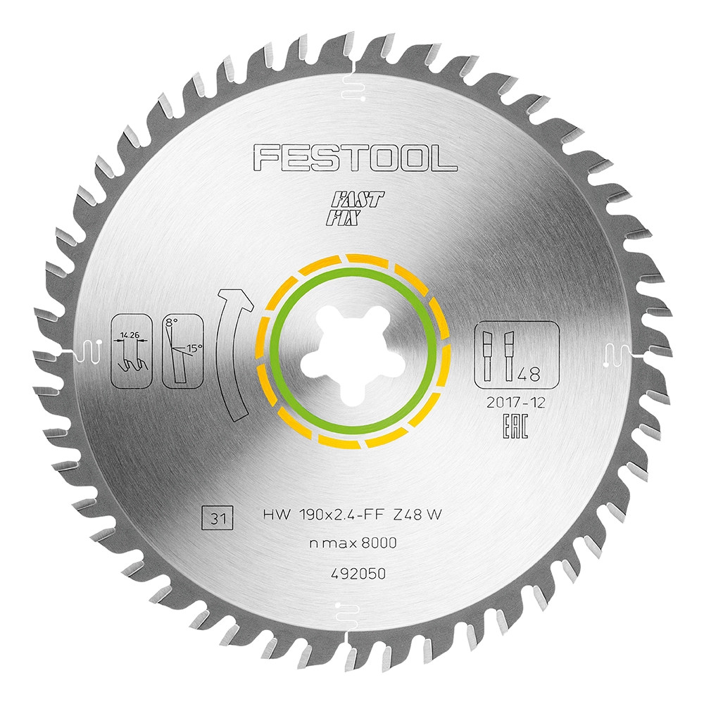 Festool 492050 190mm x FF 48T Fine Wood Saw Blade for CS 50
