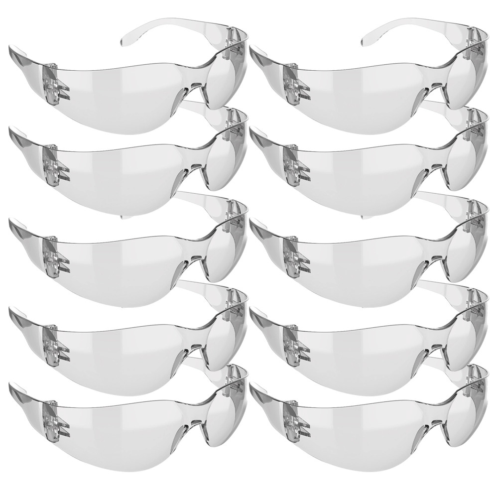 JSP ASA718-1B1-124 M9400 Clear Safety Glasses - Pack of 10