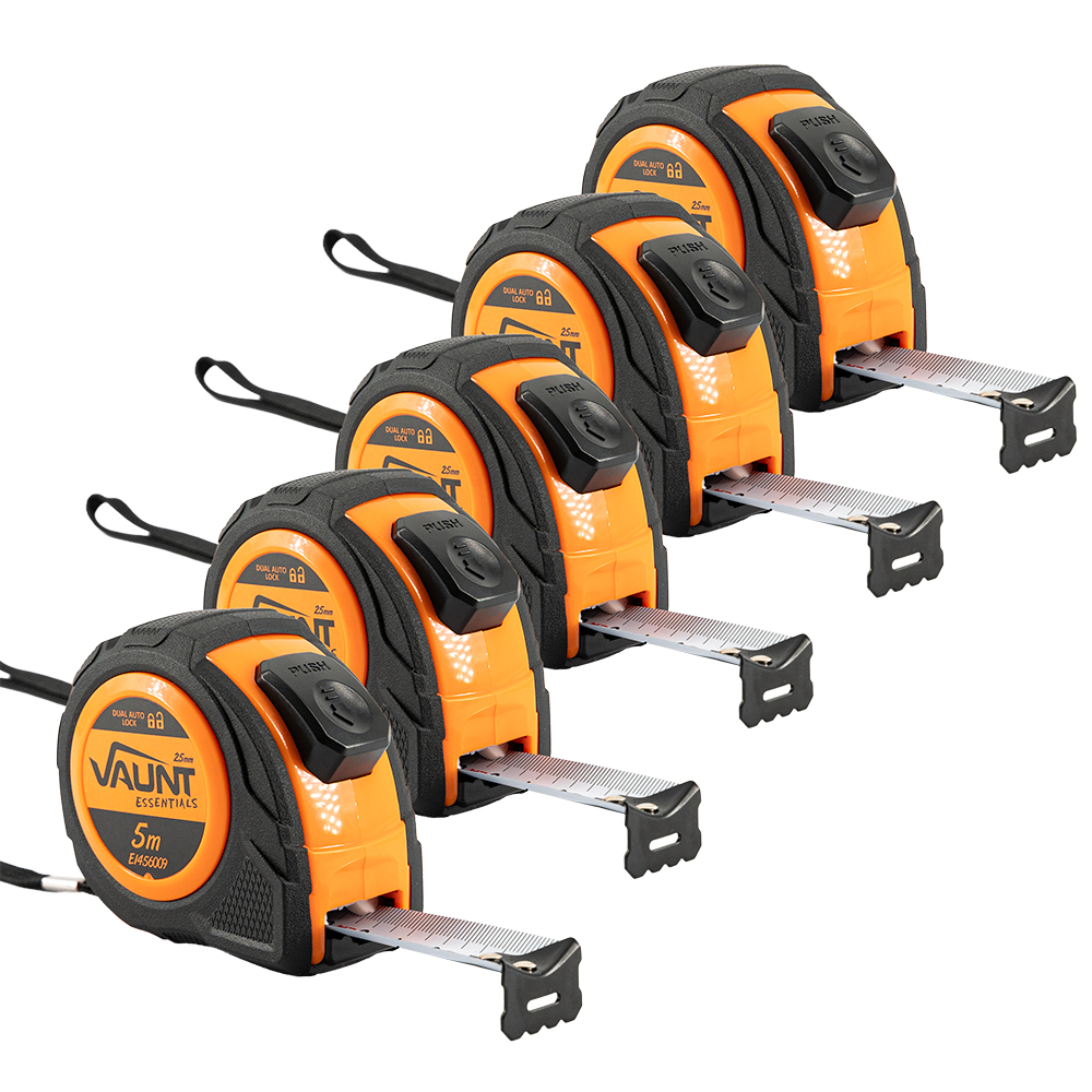 Vaunt Essentials 5m Dual Auto Lock Tape Measure - Pack of 5