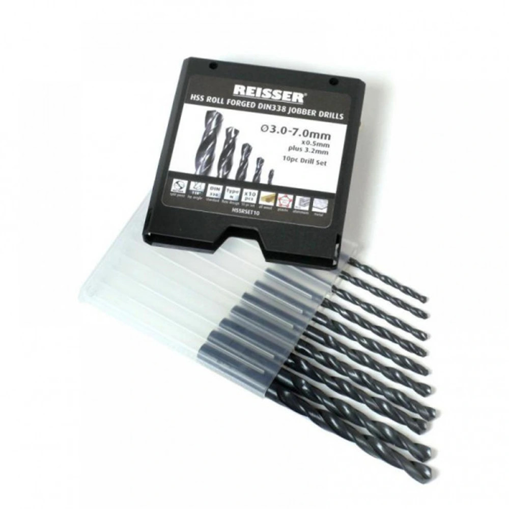 Reisser HSS Roll Forged Jobber Drill 10 Piece Set (3.0-7.0mm)