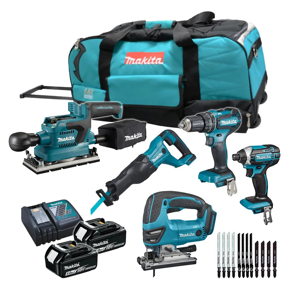 Makita Piece 18V LXT Power Tool Kit, 2x Battery, Charger