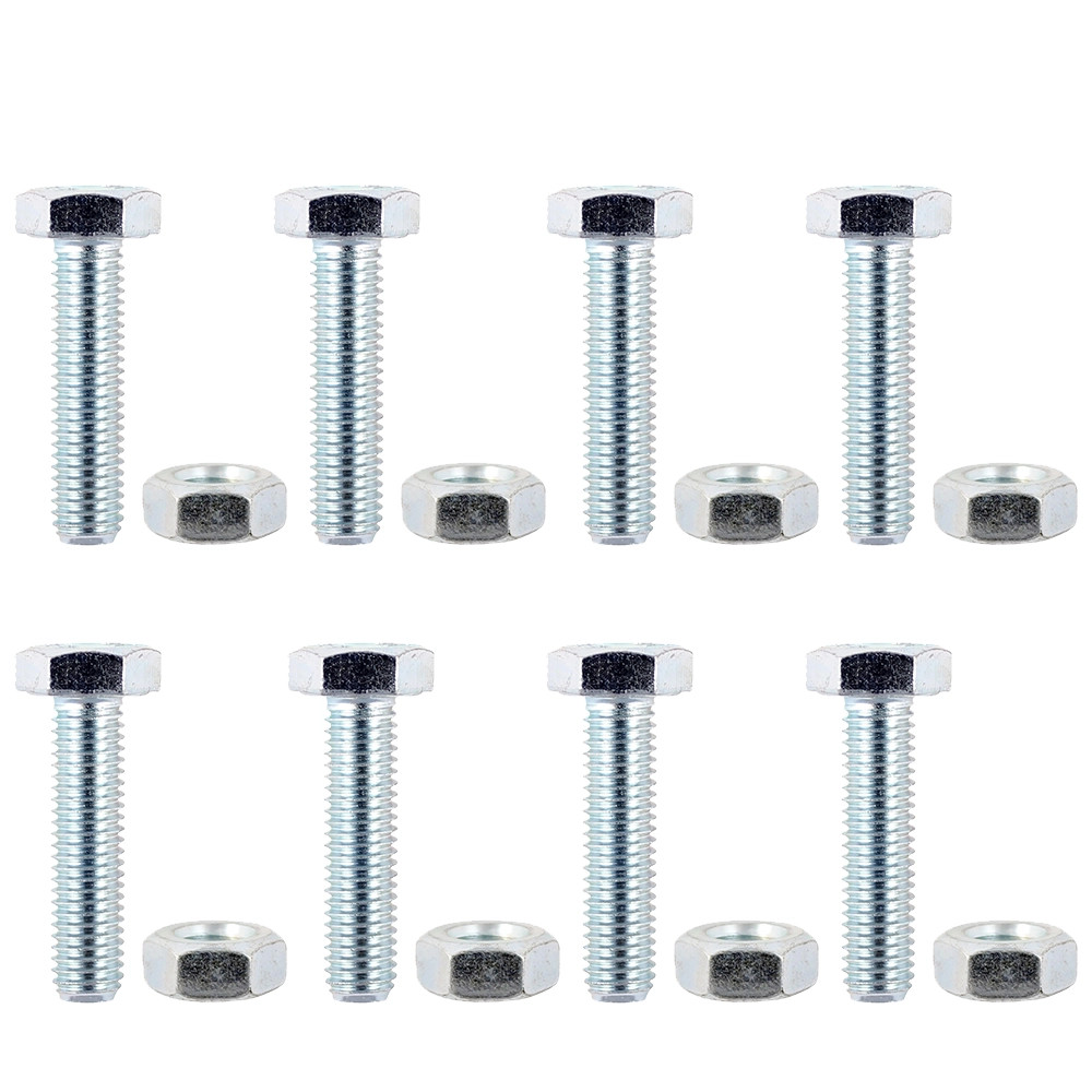 Timco M6 x 20 Set Screw & Hex Nut - Pack of 8