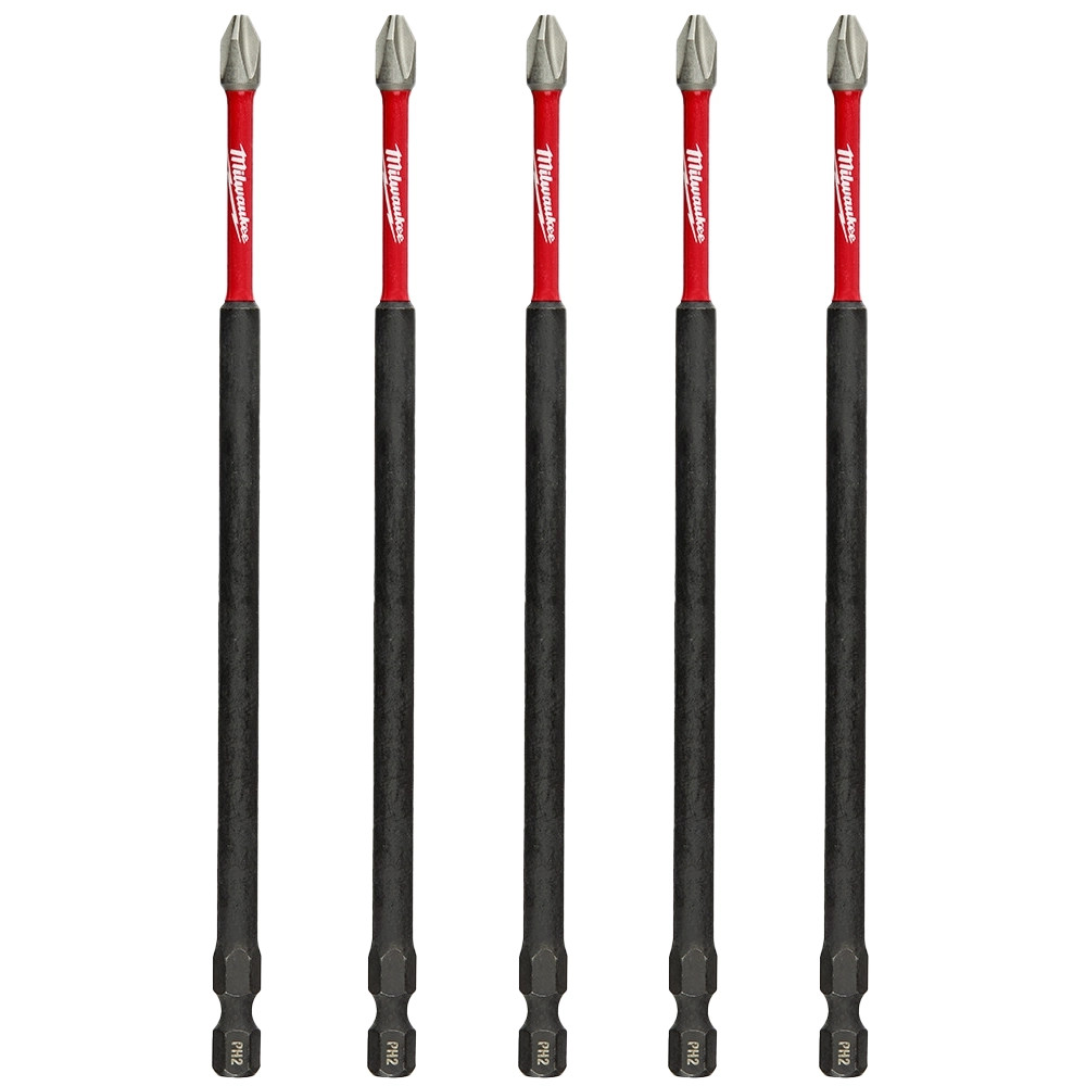 Milwaukee SHOCKWAVE PH2 x 150 mm Screwdriver Bits - Pack of 5