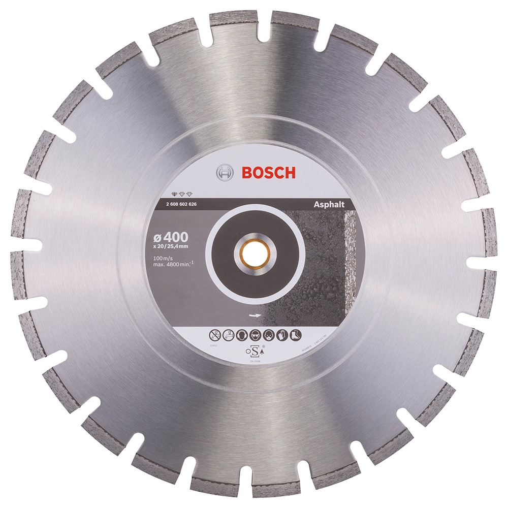 Bosch 400mm x 25.4mm/20mm Standard for Ashpalt Diamond Cutting Disc