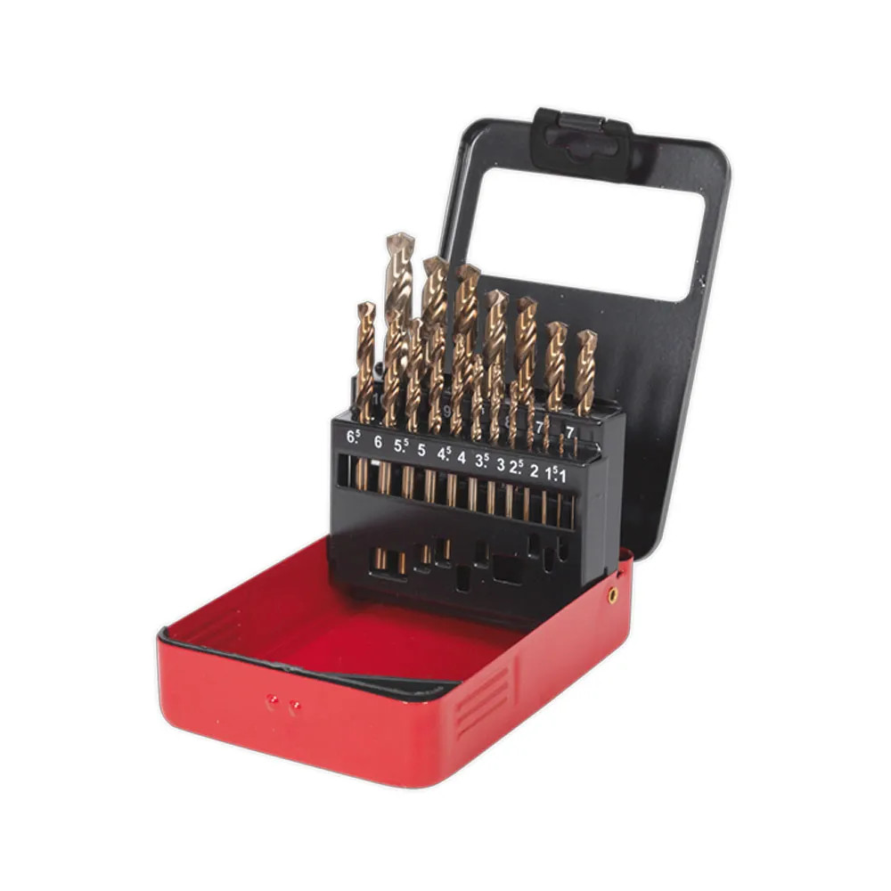 Sealey 19 Piece HSS Cobalt Fully Ground Drill Bit Set