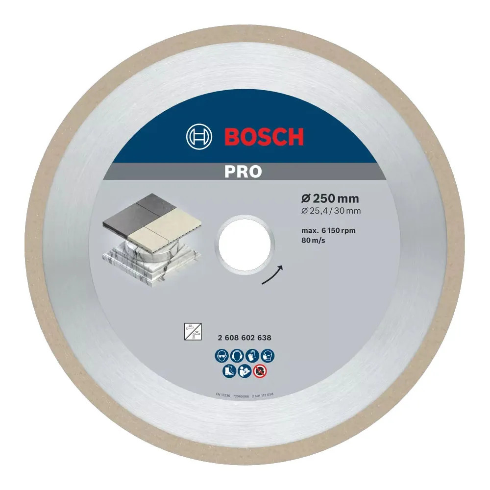 Bosch PRO 250mm x 30mm/25.4mm Ceramic Diamond Cutting Disc