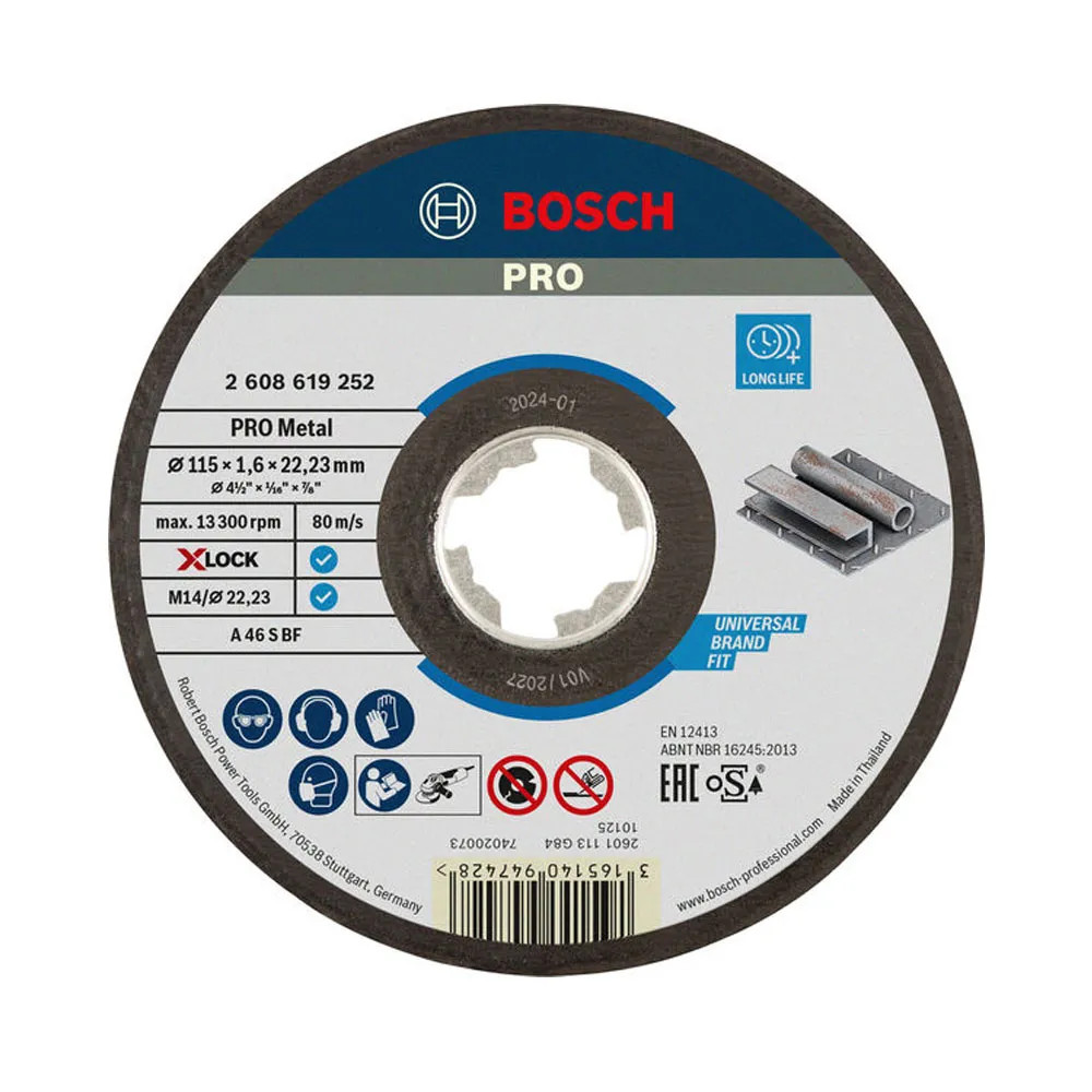Bosch PRO 115mm x 22.23mm / X-LOCK Metal Bonded Cutting Disc