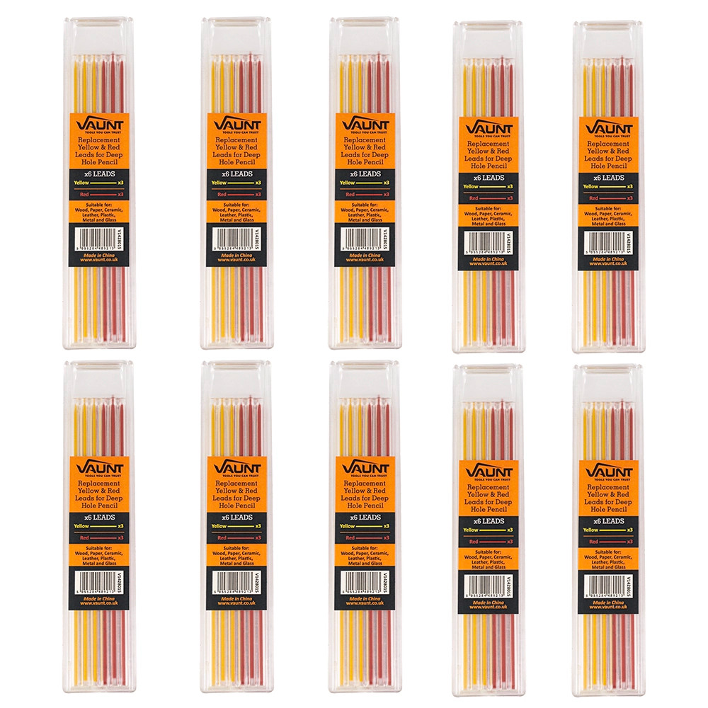 Vaunt Replacement Yellow and Red Leads For Deep Hole Pencil - Pack of 60