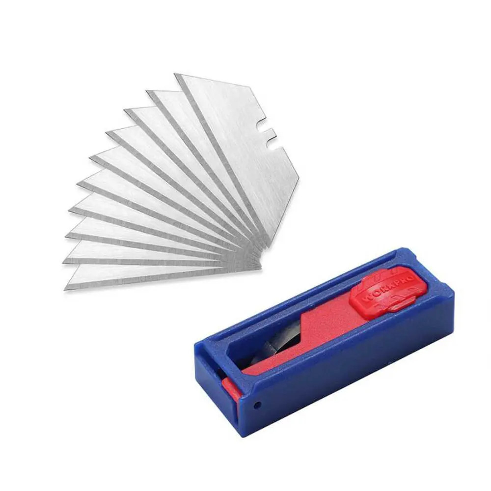 WORKPRO WP213002 Utility Knife Blades with Dispenser - Pack of 10