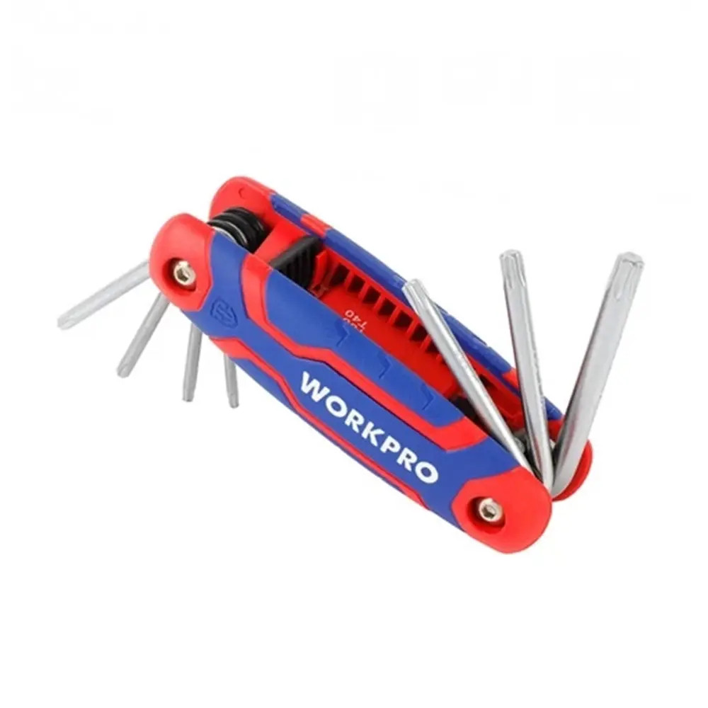 WORKPRO WP222021 8 Piece Torx Folding Hex Key Set