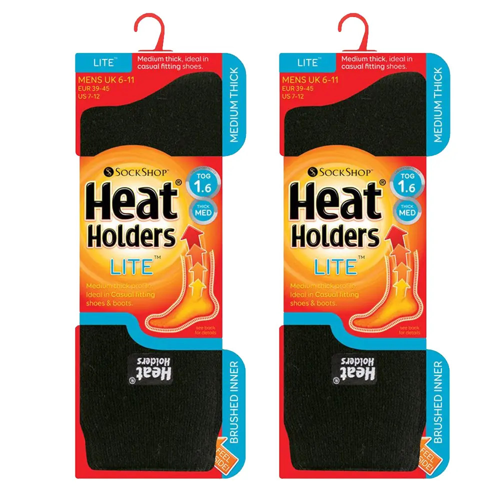 Heat Holders Lite Thermal Socks (Size 6-11) - Pack of 2 Pairs