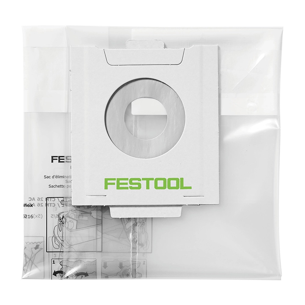Festool 496216 ENS-CT 26 AC Disposable Bags - Pack of 5