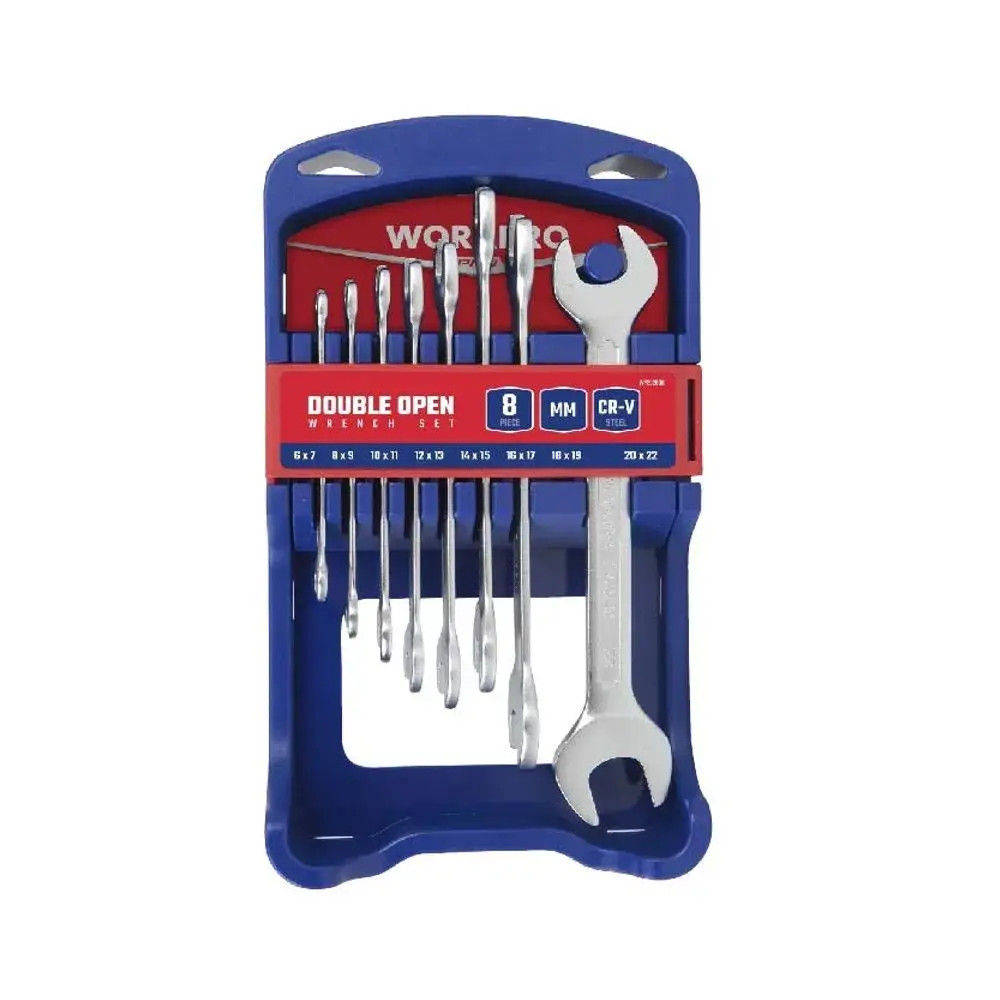 WORKPRO WP202506 8 Piece Double Open Ended Spanner Set