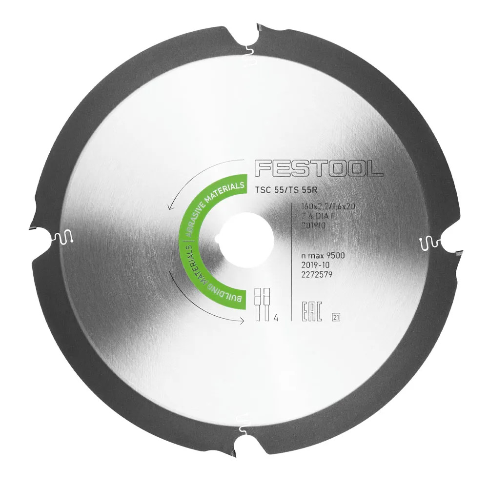 Festool 201910 160mm x 20mm 4T Diamond Abrasive Materials Saw Blade