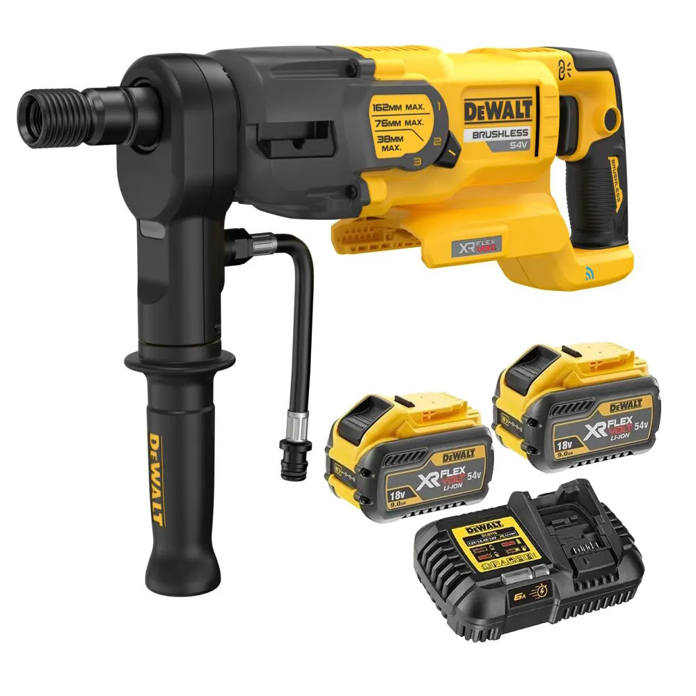 Dewalt DCD150X2 54V XR FLEXVOLT Brushless Diamond Drill, 2x 9.0Ah FLEXVOLT Batteries & Charger