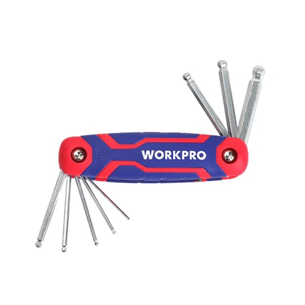 WORKPRO WP222020 8 Piece Folding Metric Ball End Hex Key Set