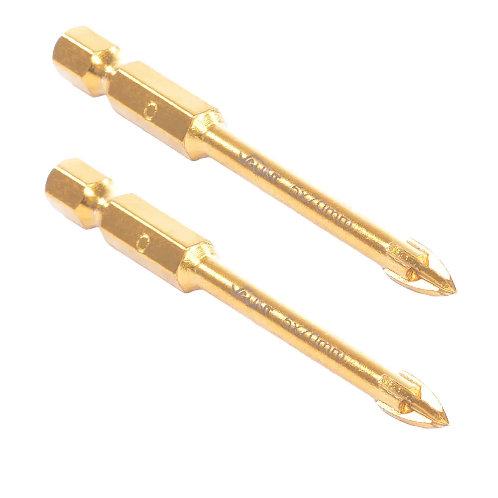 Vaunt 5.0mm × 70mm Tile & Glass Cross Tip Drill Bits - Pack of 2