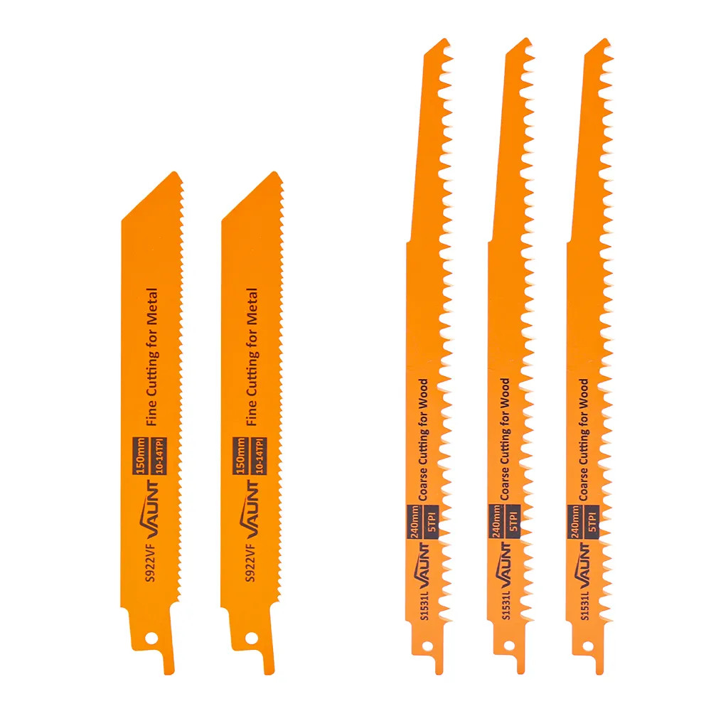 Vaunt 5 Piece Reciprocating Saw Blades Set