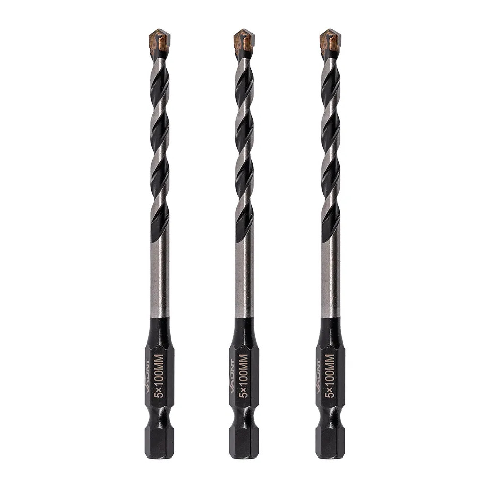 Vaunt 5.0mm x 100mm Multi-Construction Drill Bits - Pack of 3