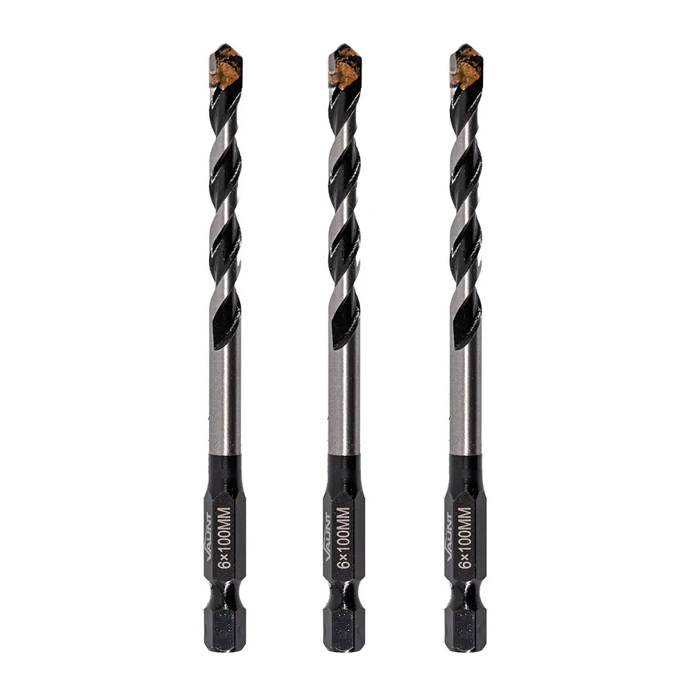 Vaunt 6.0mm x 100mm Multi-Construction Drill Bits - Pack of 3