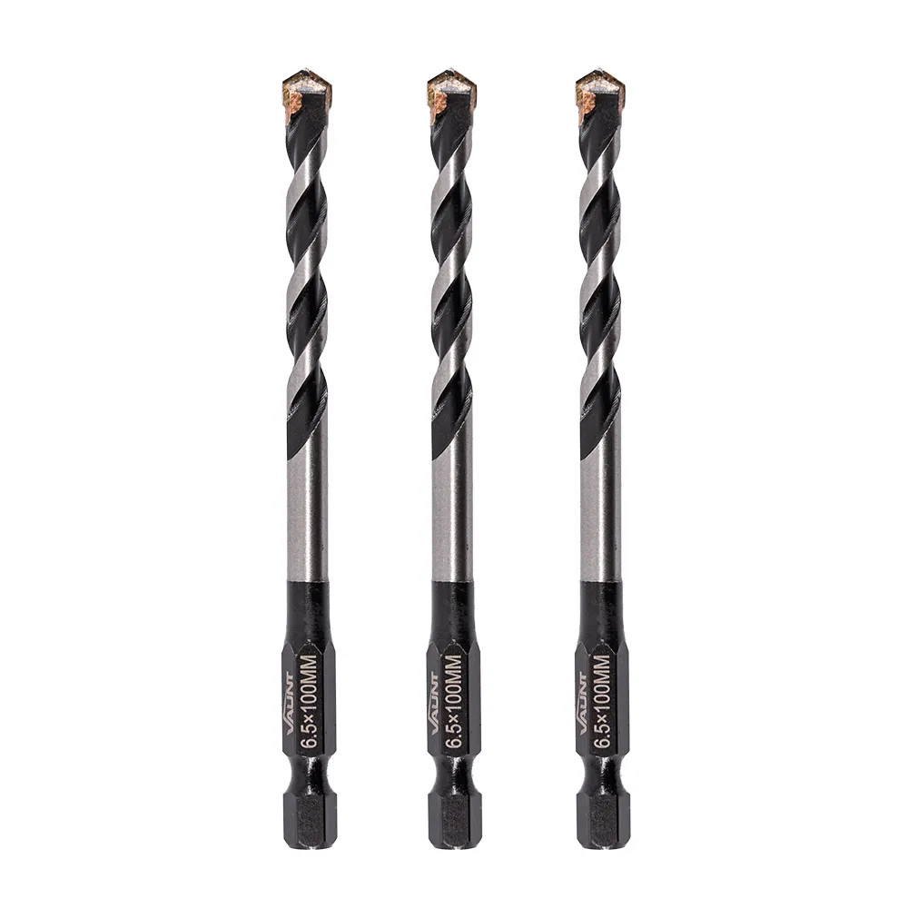 Vaunt 6.5mm x 100mm Multi-Construction Drill Bits - Pack of 3