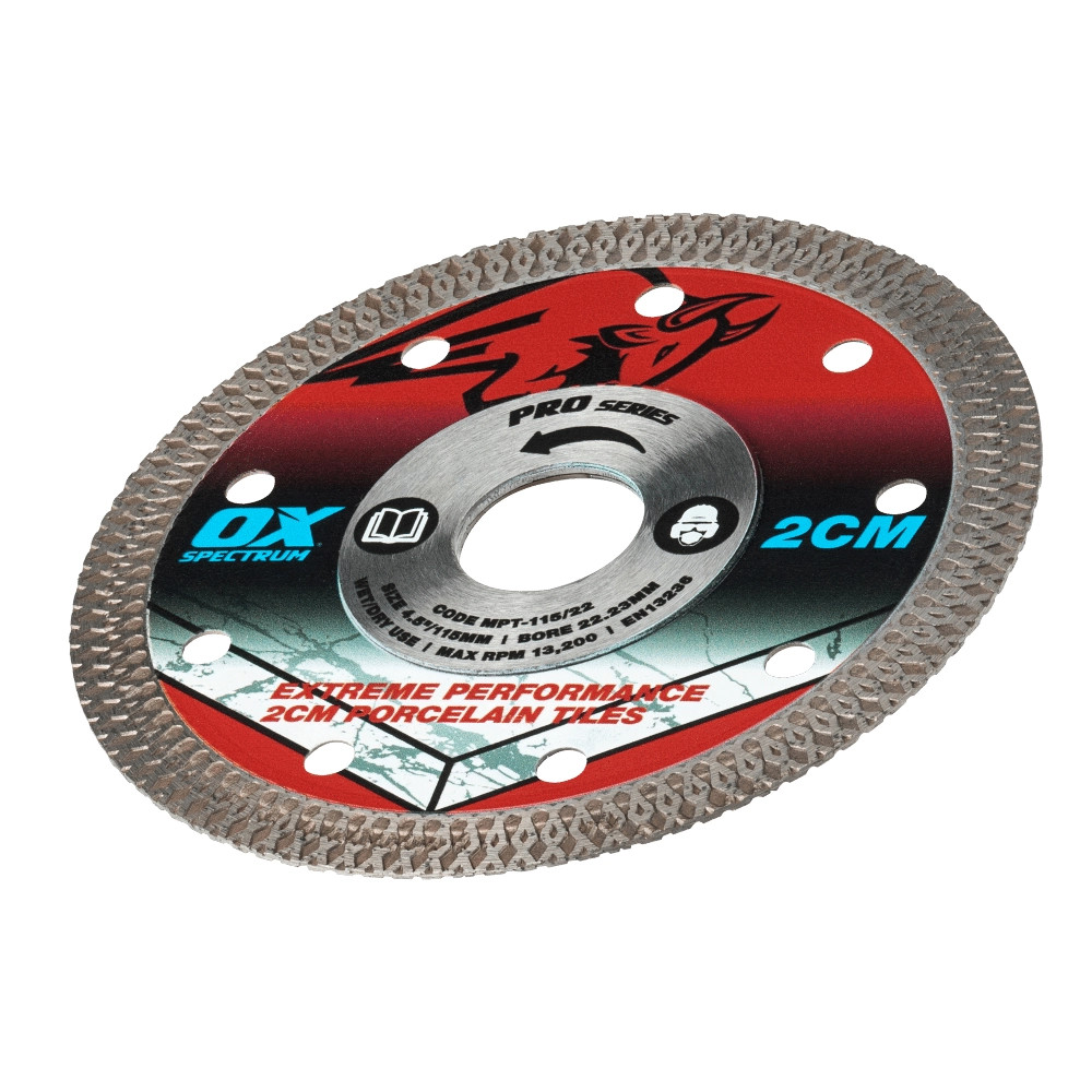 OX Spectrum 115mm Pro Porcelain Cutting Blades - Pack of 3