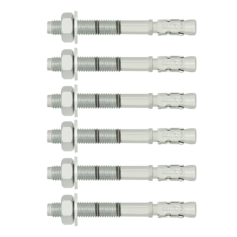 Rawlplug M10 x 80mm Through Bolts - Pack of 6