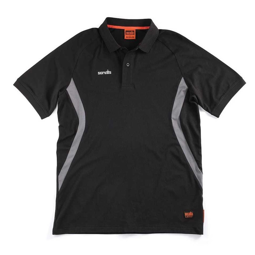 Scruffs Eco Tech Polo Shirt - Black