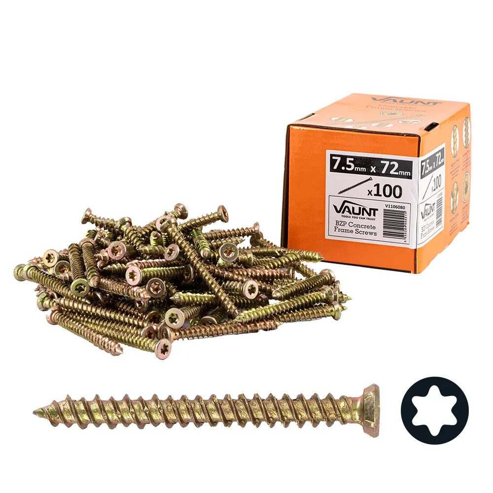 Vaunt 7.5 x 72mm Concrete Frame Screws - Box of 100