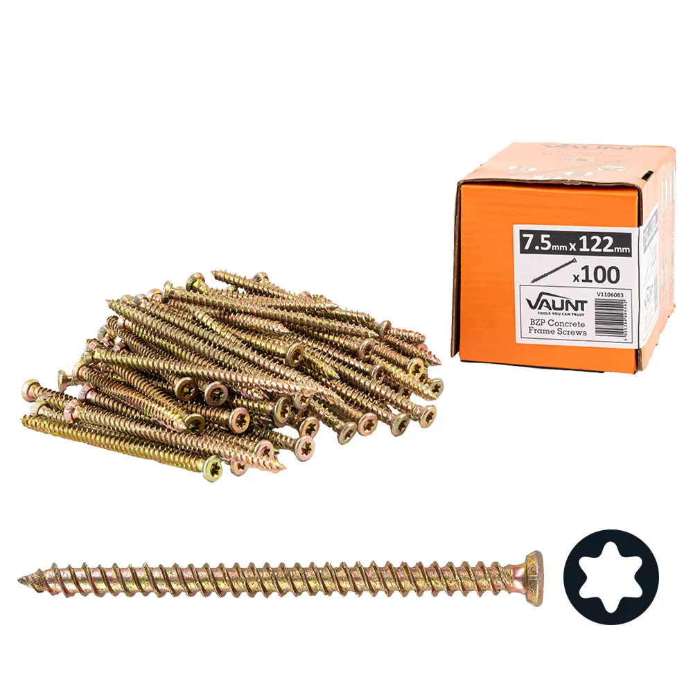 Vaunt 7.5 x 122mm Concrete Frame Screws - Box of 100