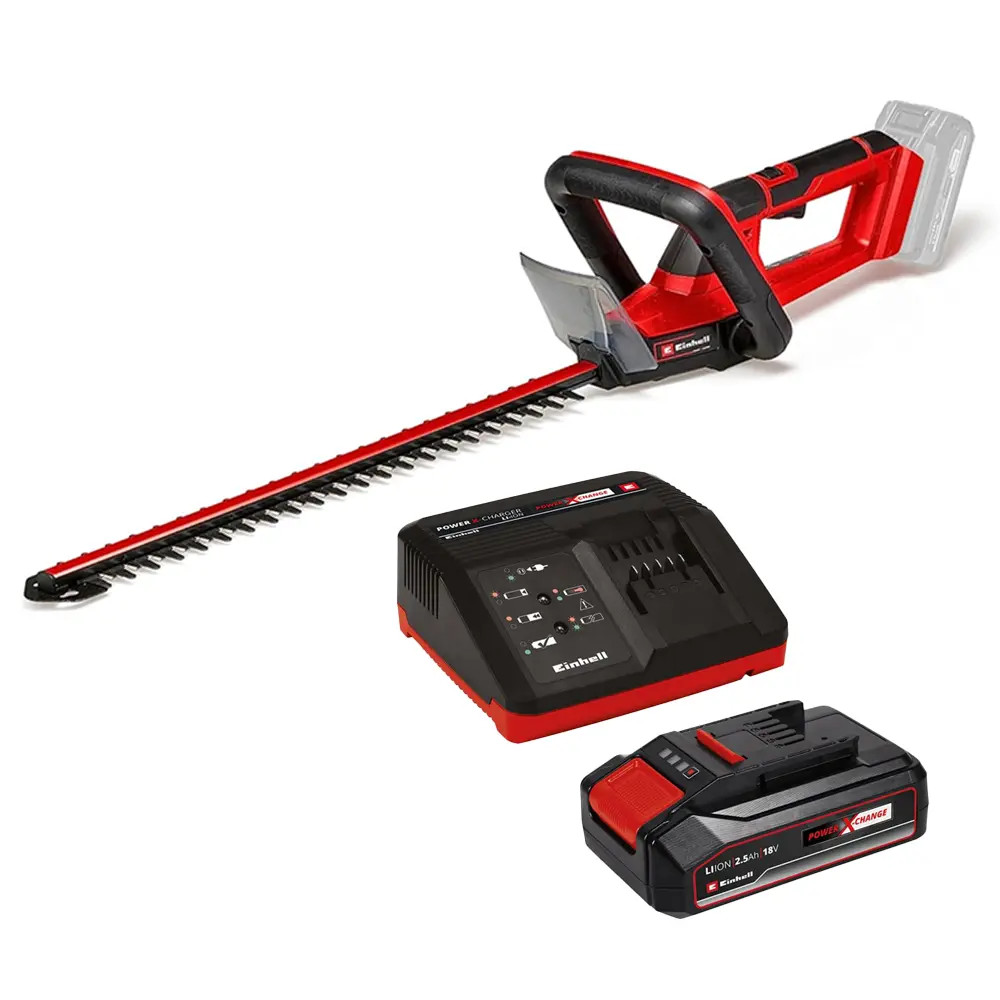 Einhell GC-CH 18/50 Li 18V 65cm Hedge Trimmer, 1x 2.5Ah Battery & Charger