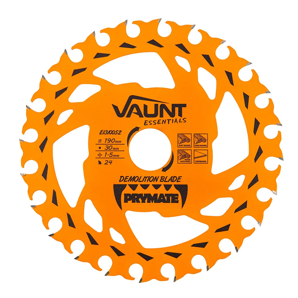 Vaunt Essentials 190mm x 24T TCT Energy Efficient Demolition Blade