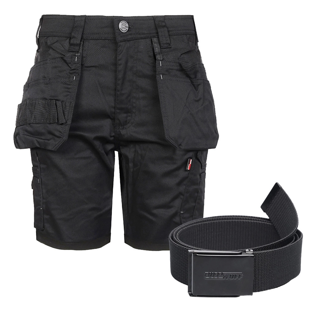 TuffStuff Proflex Black Work Shorts & Belt