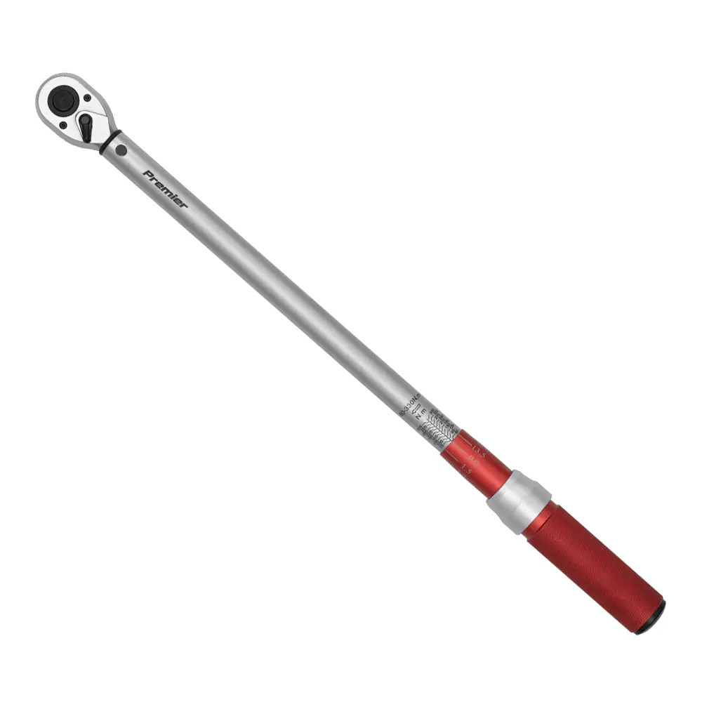 Sealey Premier 1/2'' Sq Drive Calibrated Micrometer Torque Wrench 60-330Nm