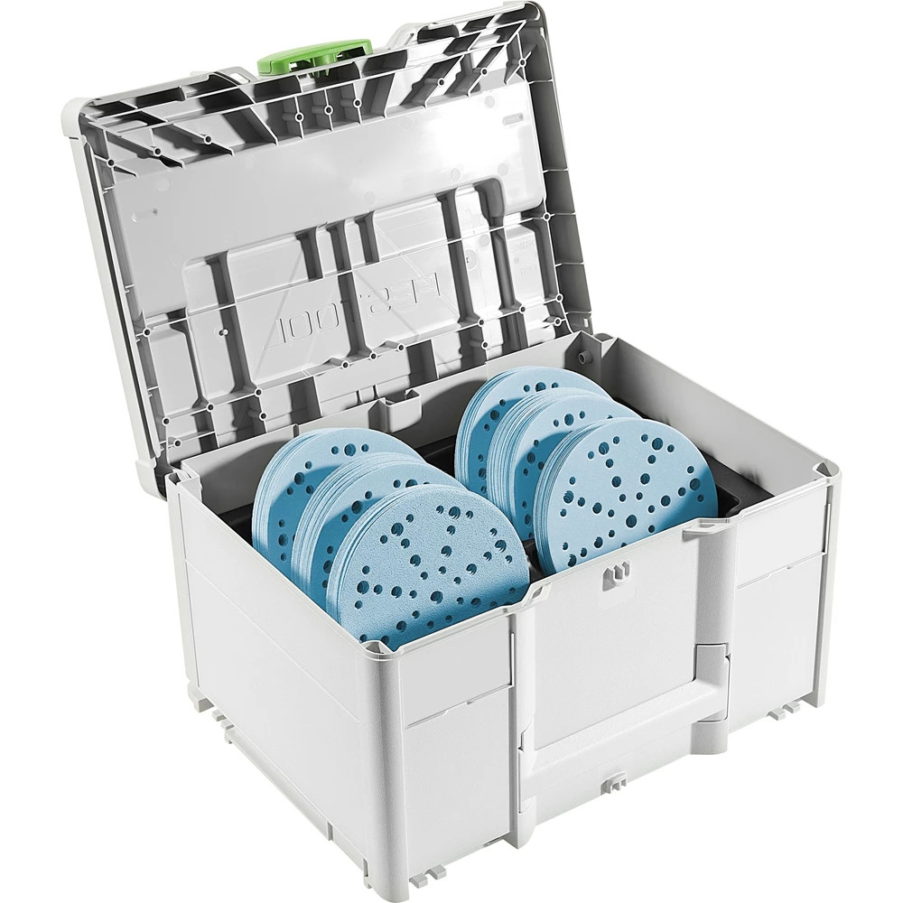 Festool 120 Piece GRANAT D150 Sanding Disc Set with Systainer SYS3 Case