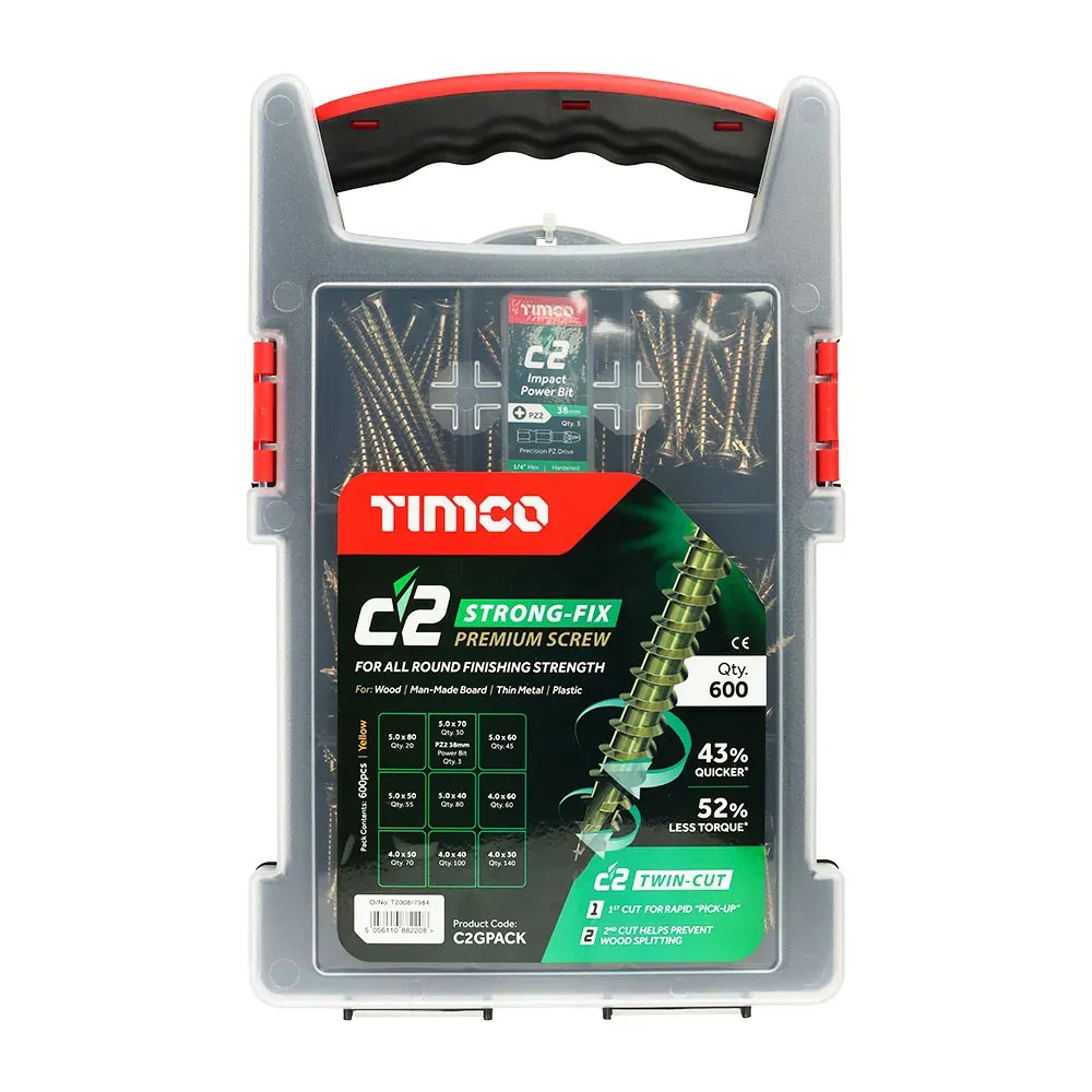 Timco 600 Piece C2 Exterior Strong-Fix Mixed Grab Pack