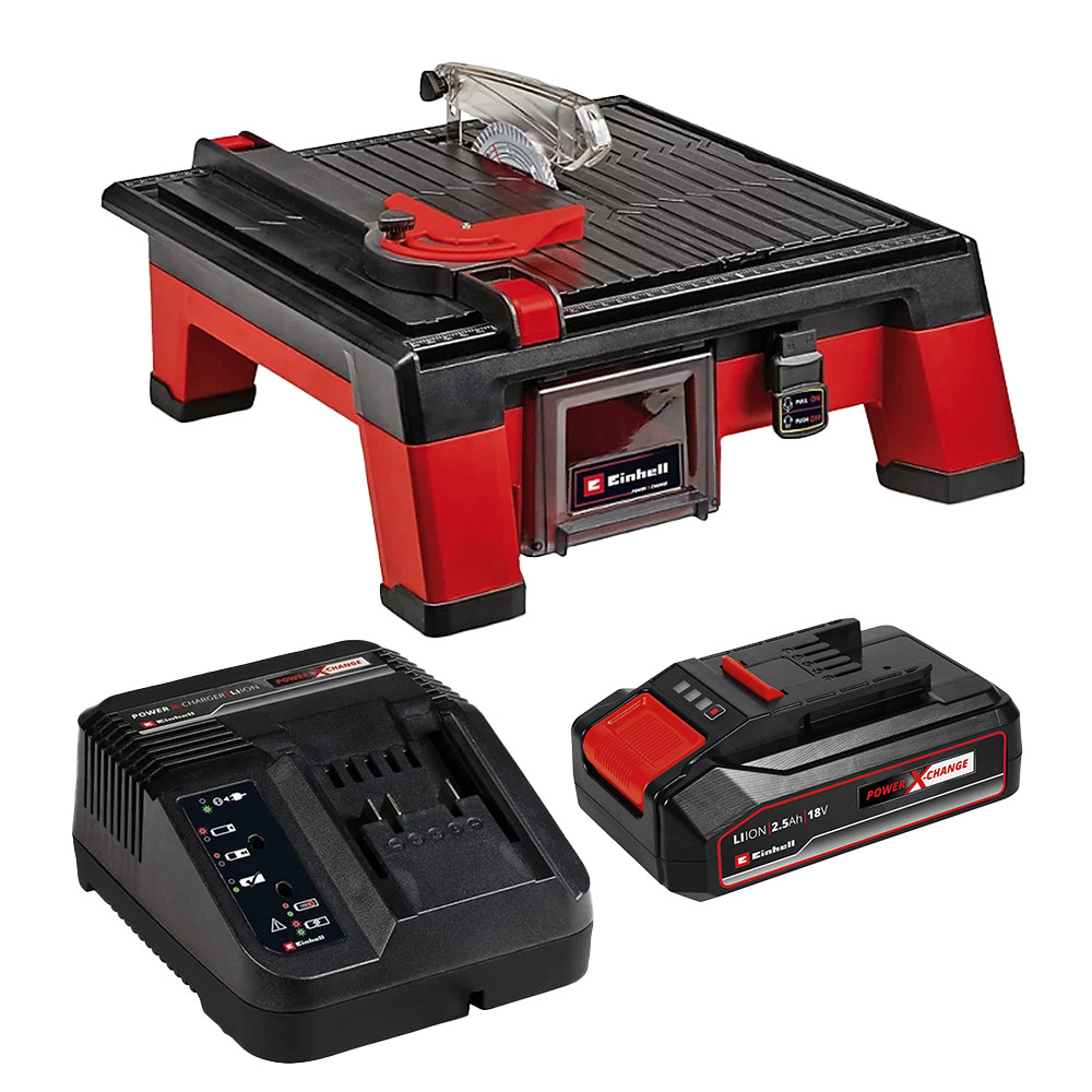 Einhell TE-TC 18/115 Li-Solo 18V 115mm Tile Cutter, 1x 2.5Ah Battery & Charger