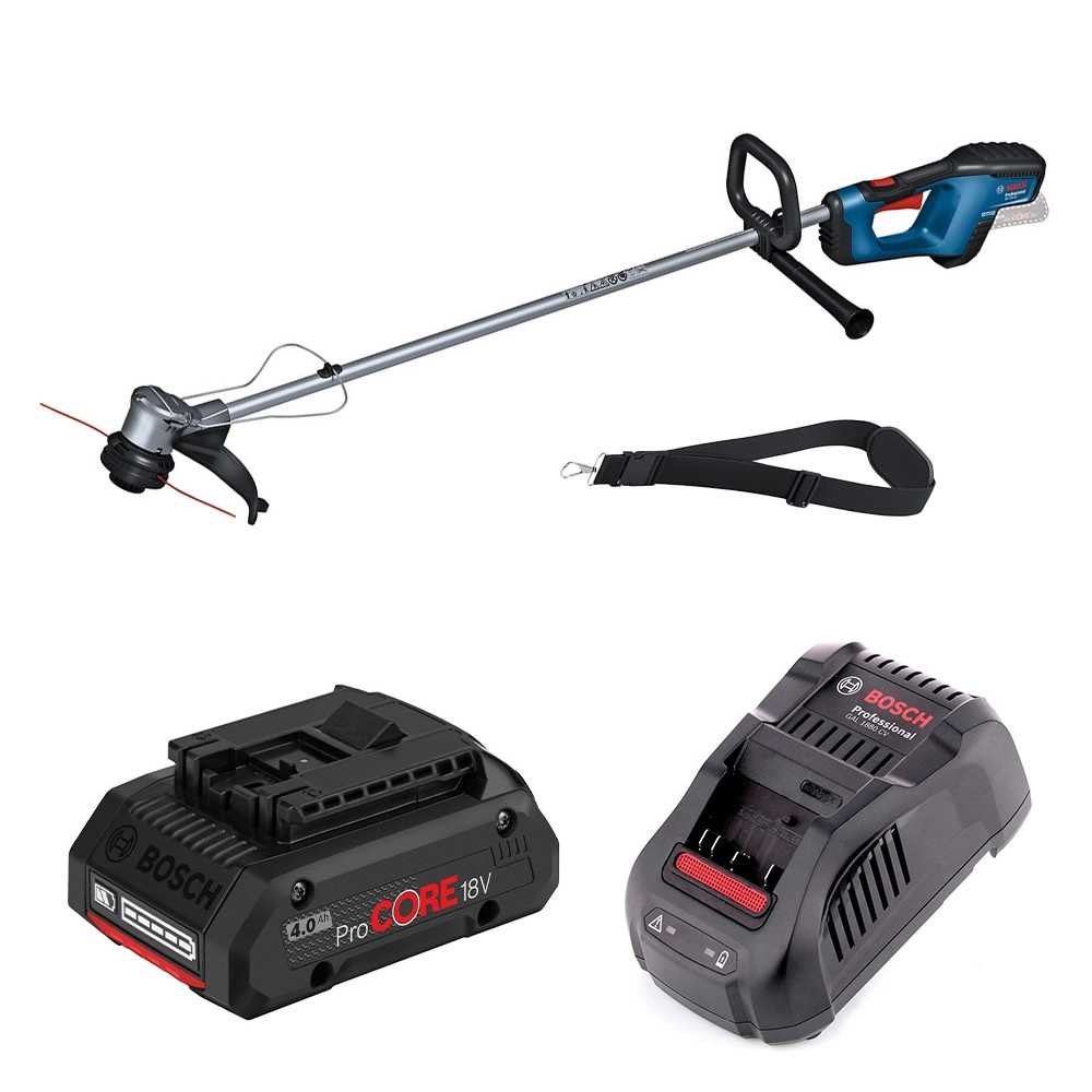 Cordless Grass Trimmer Bosch Strimmer Charger Bosch GRT 18V-33 18V