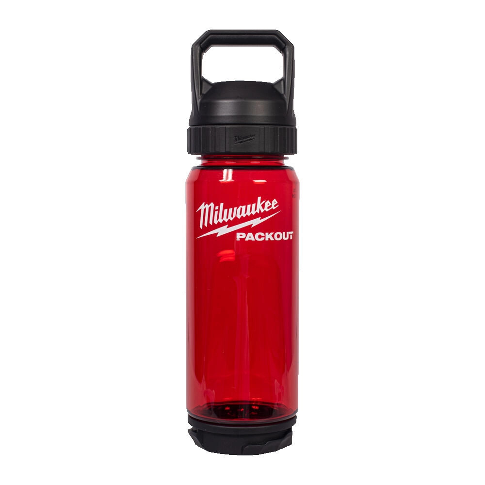 Milwaukee PACKOUT Plastic Bottle with Chug Lid - Red / 740ml