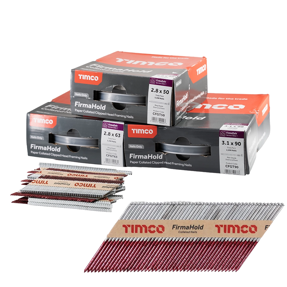 Firmahold 34° Ring Shank Galvanised Framing Nails Set - Pack of 8800