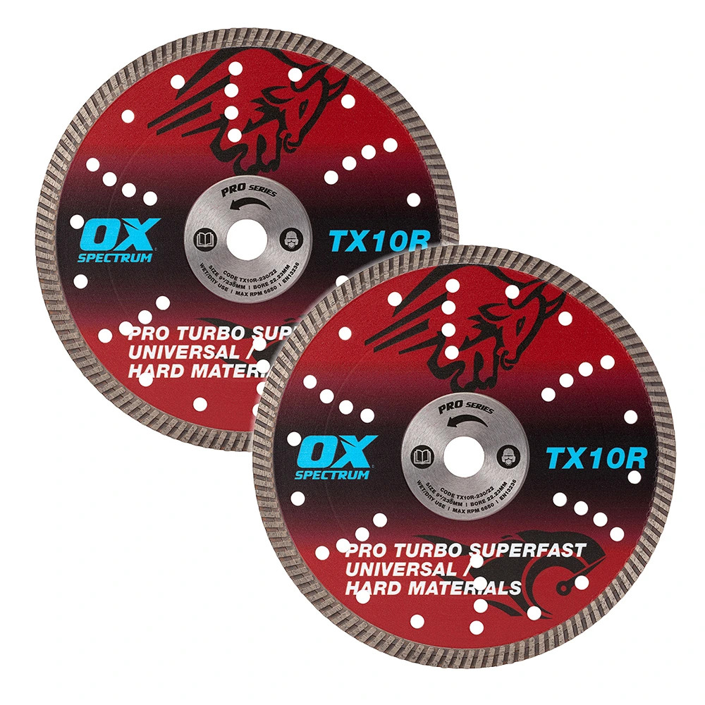 Ox Spectrum 230mm TX10R Superfast Pro Multi-Steel Diamond Blades - Pack of 2