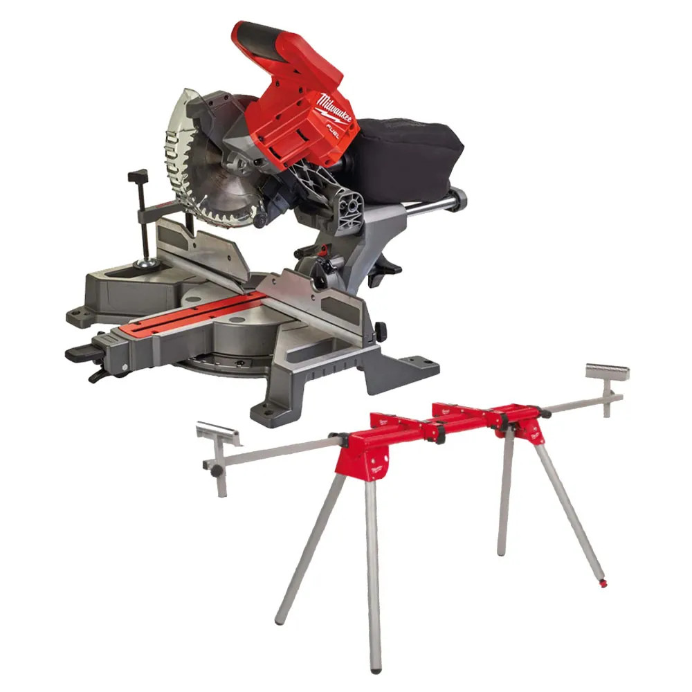 Milwaukee M18 FMS190-0 18V FUEL Brushless 190mm Sliding Mitre Saw - Body & MSL 1000 Saw Stand