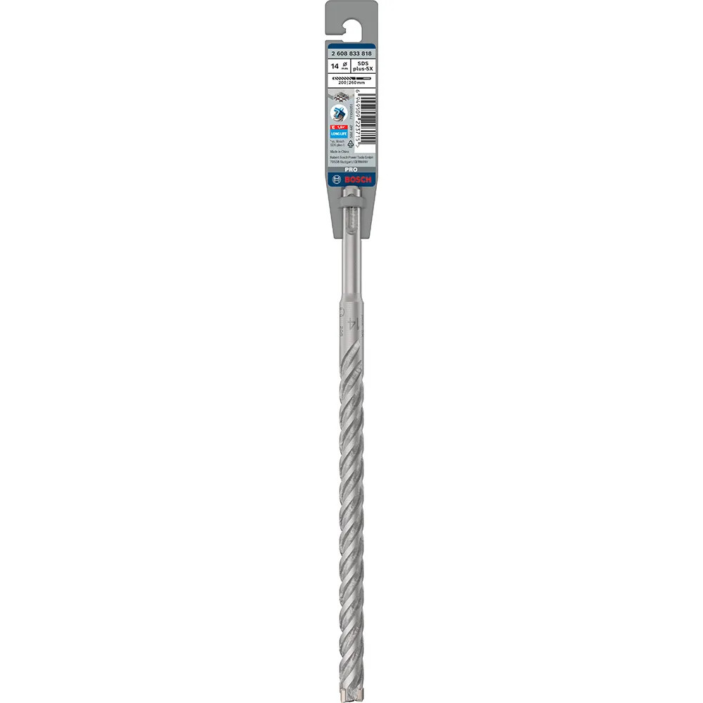 Bosch PRO 14mm x 260mm SDS Plus-5X Hammer Drill Bit