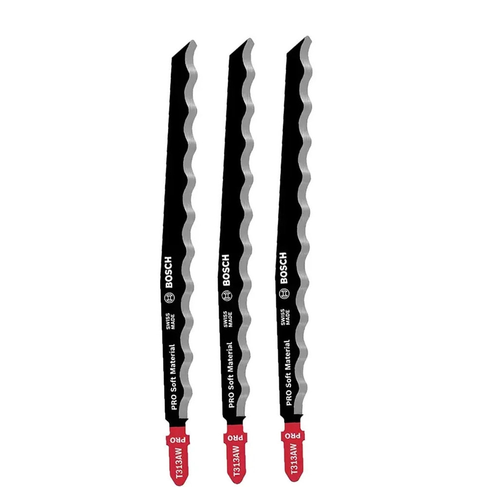Bosch PRO T 313 AW Special for Soft Material Jigsaw Blades - Pack of 3