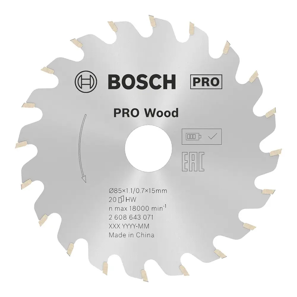 Bosch PRO Optiline 85mm x 15mm 20T Wood Circular Saw Blade