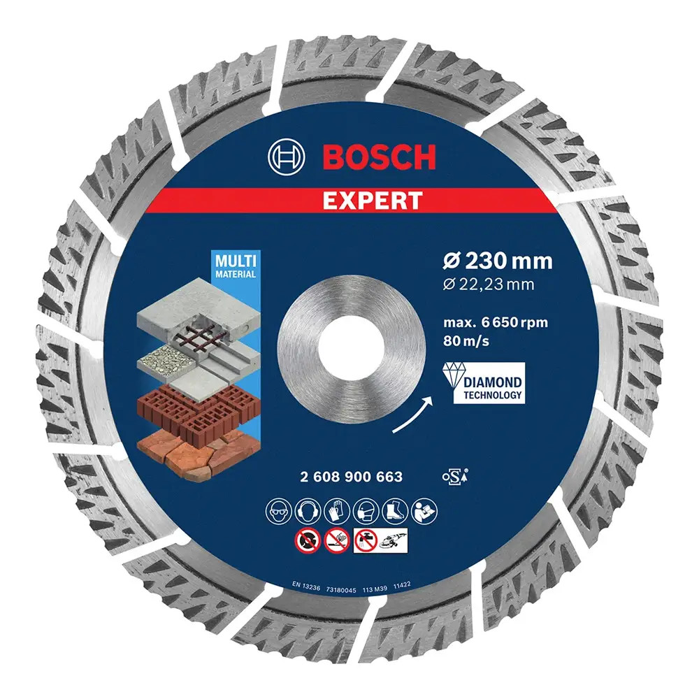 Bosch EXPERT 230 x 22.23mm Multi Material Diamond Cutting Disc