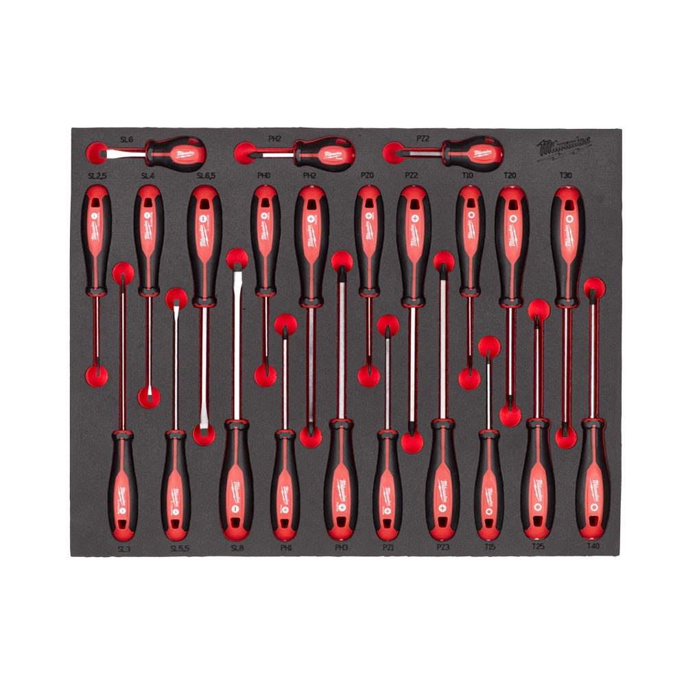 Milwaukee 23 Piece TriLobe Screwdriver Set In Foam Insert
